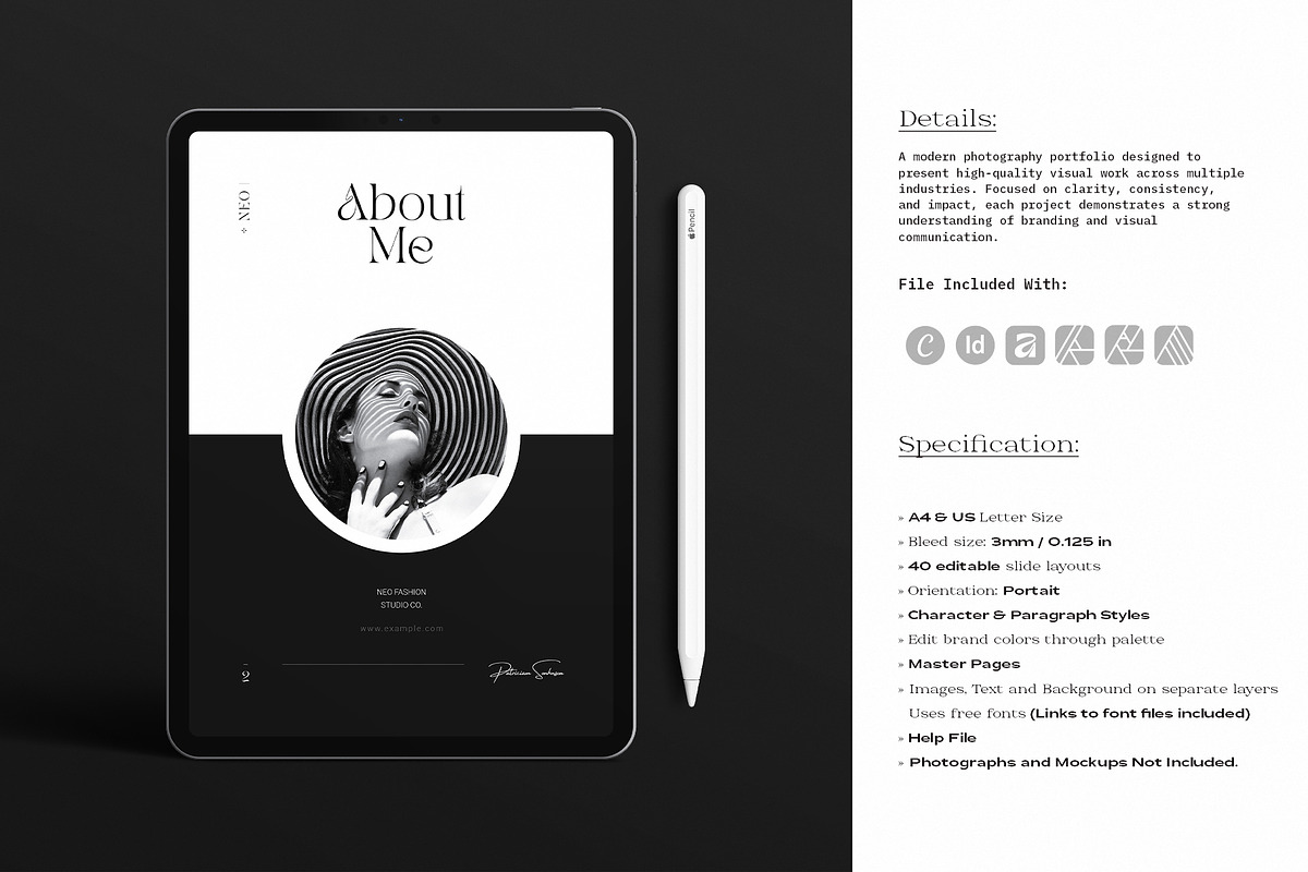 Photography Portfolio Template, a Brochure Template by ArtisanaAura (Photo 3 of 19)