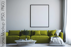 Living Room Frame Mockup, a Templates & Theme by Ali's Designs