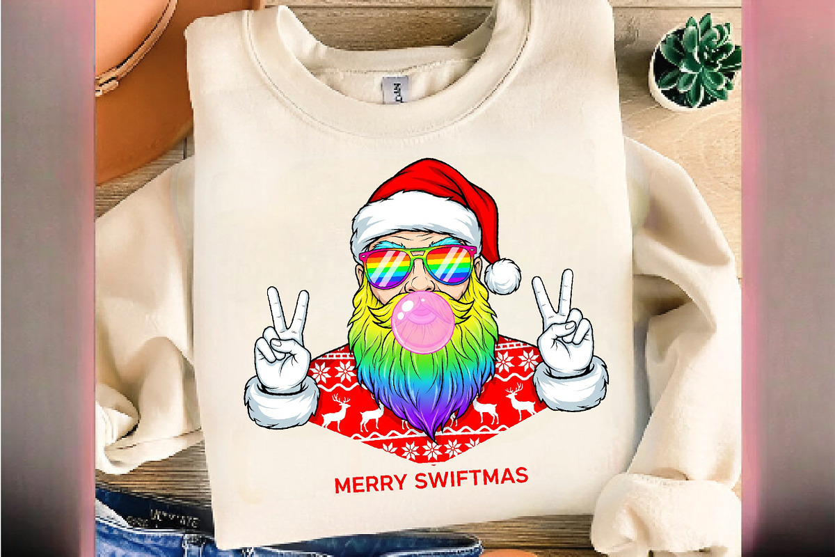 Merry Swiftmas Retro Christmas PNG, an Illustration by DreamArtGraphic (Photo 3 of 5)