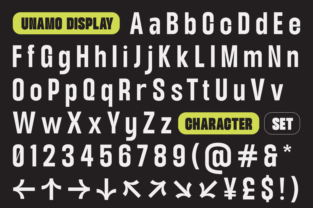 TT Unamo - Sans Display Condensed, a Sans Serif Font by truetype (Photo 6 of 15)