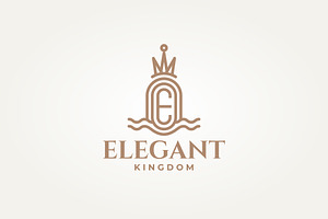 initial letter R king crown logo, a Branding & Logo Template by Blazybone
