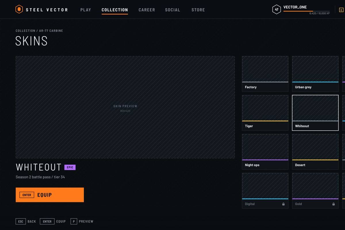 Military FPS Game 100 Screens, an UI Kit Template by pawellpi (Photo 71 of 116)