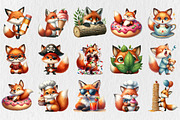 Funny Cute Fox Clipart, an Animal Illustration by Rose Art (Thumbnail 2 of 4)