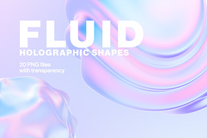 Fluid Holographic Shapes, a Texture Illustration by Mockups & Illustrations