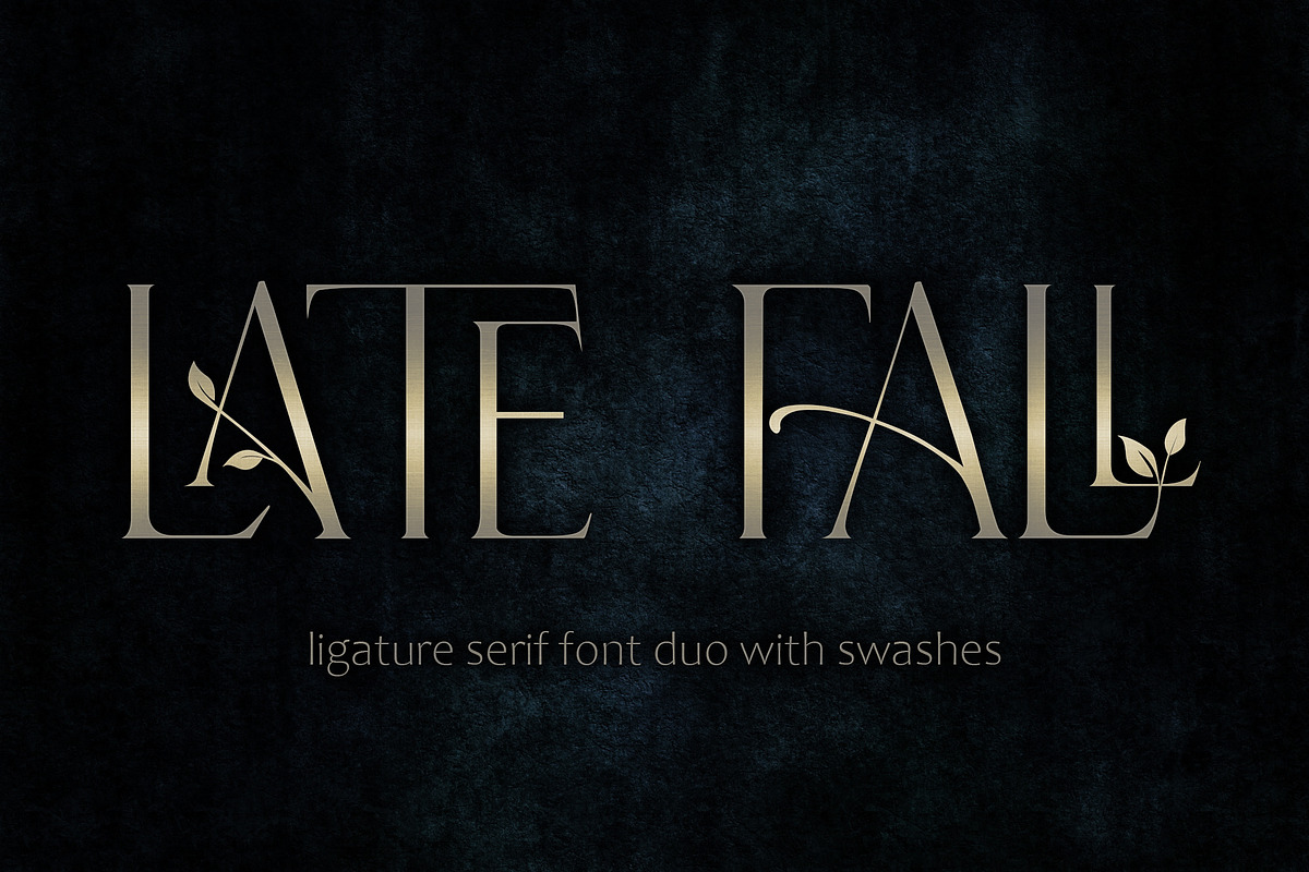 Late Fall - floral font duo, a Serif Font by Innire (Photo 1 of 12)