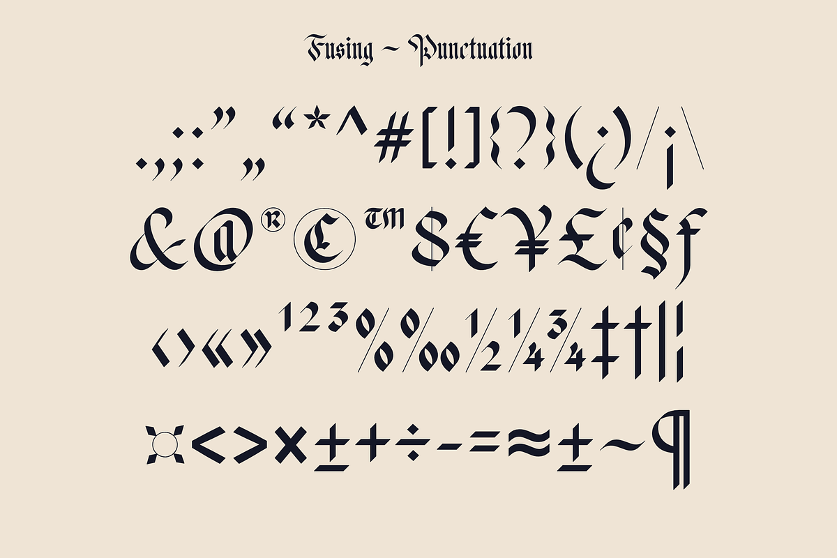 Fusing – Bold Blackletter Simplicity, a Blackletter Font by Sign Studio (Photo 12 of 12)