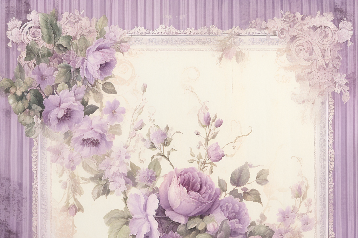 Purple Rose Strips, a Pattern Graphic by Printable Treasure (Photo 7 of 8)