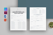 Meeting Minutes Template | Canva, a Stationery Template by obayes (Thumbnail 1 of 4)