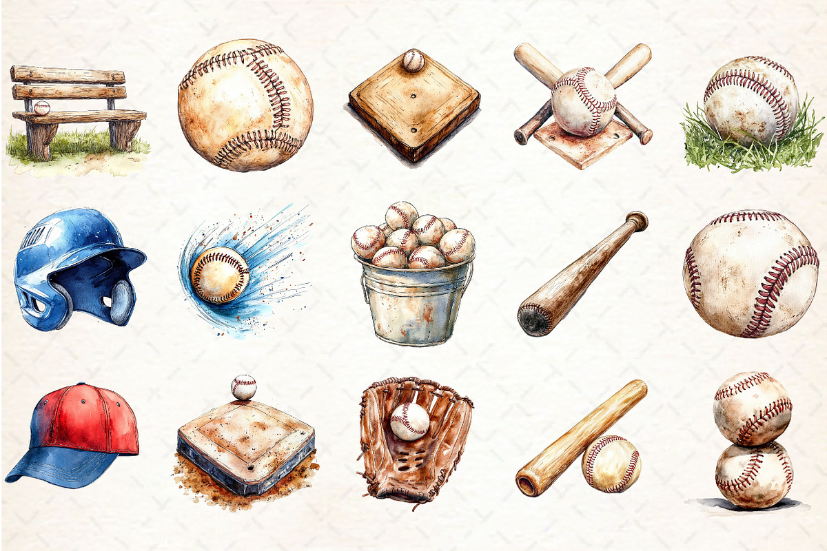 Baseball Bundle PNG, an Illustration by Libby Wishes (Photo 2 of 5)