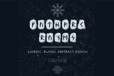 Abstract esoteric viking runes