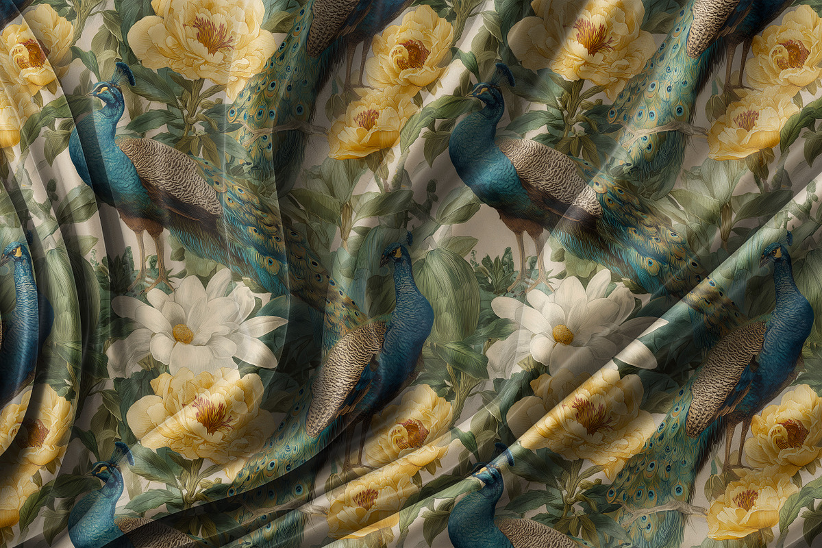 Peacock Seamless Pattern Bundle, a Pattern Graphic by AYAKA Studio Co. (Photo 5 of 13)