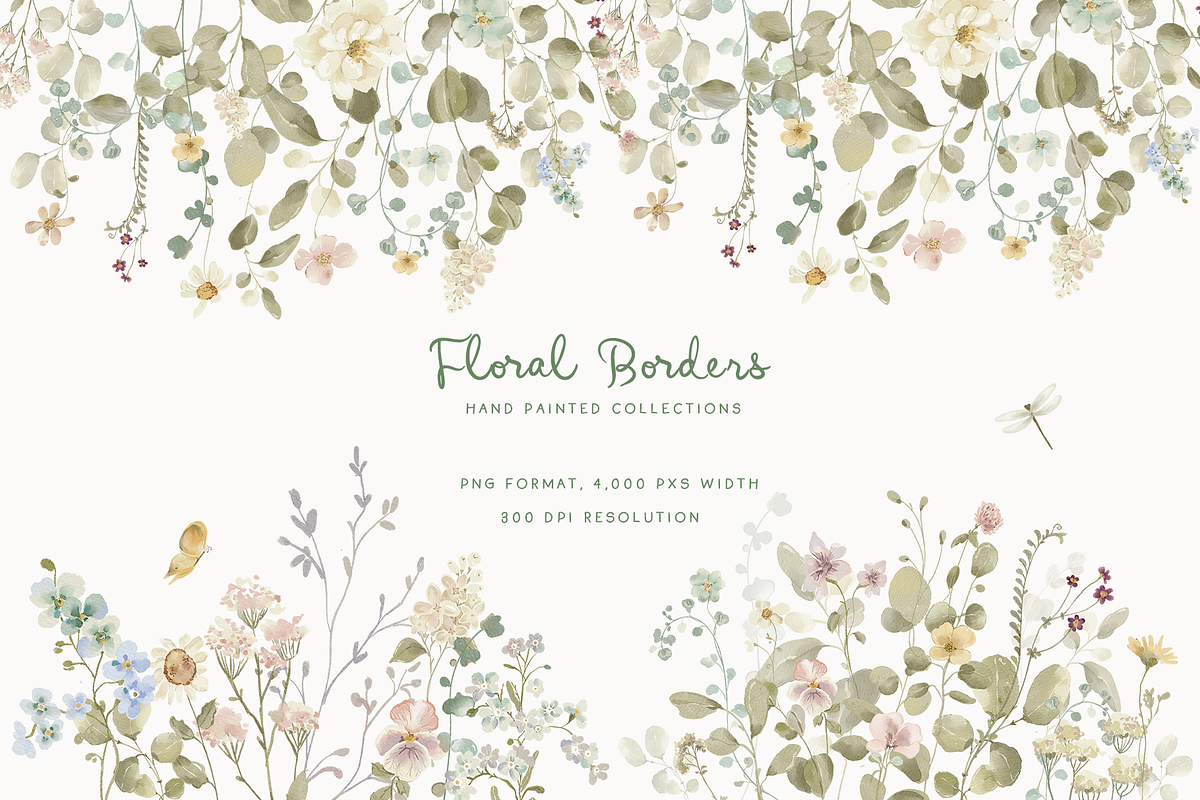 Easter Spring wildflower meadow set, a Decorative Illustration by Grace Noboa Illustrations (Photo 4 of 14)