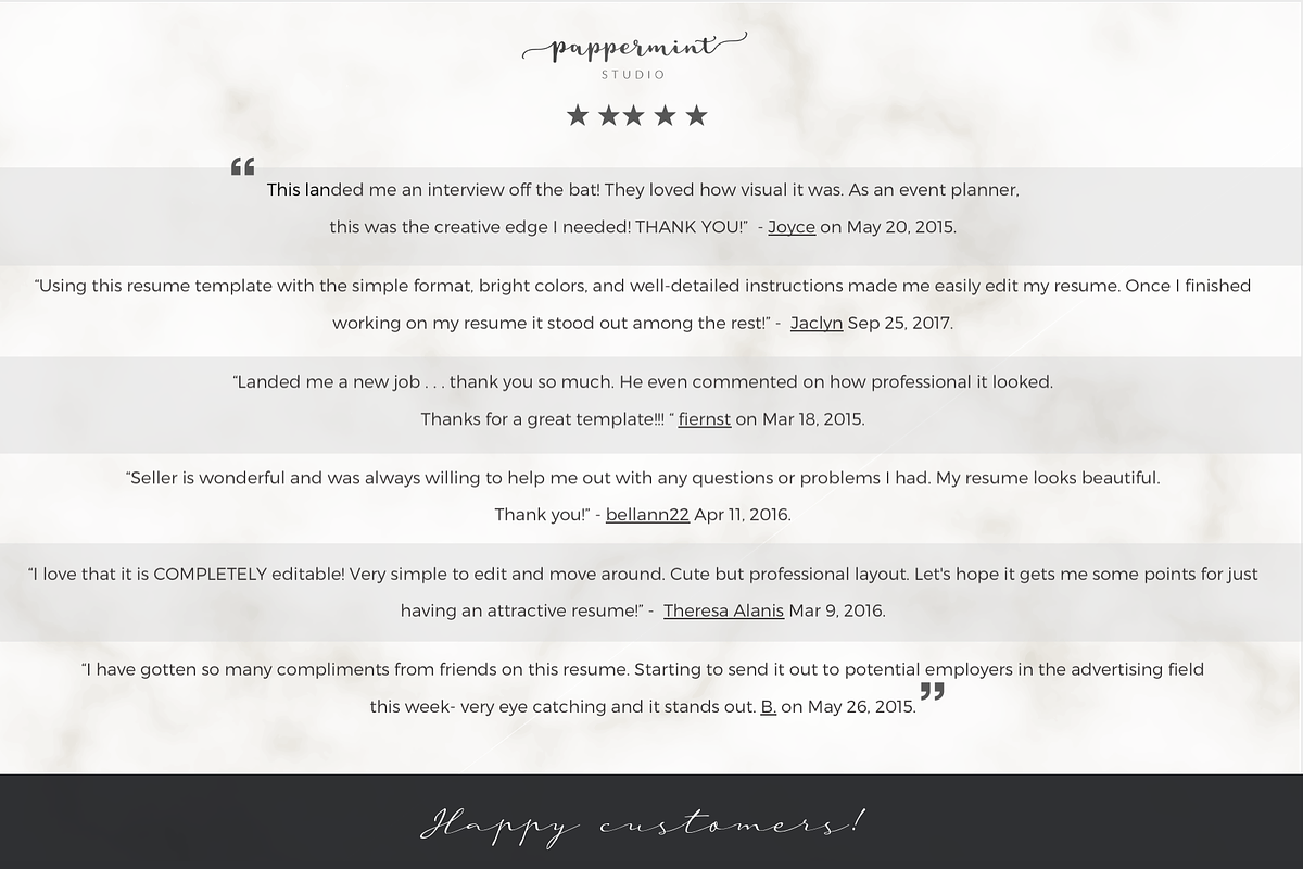 Word Resume & Cover Letter Template, a Resume Template by PAPPERMINT RESUME STUDIO (Photo 6 of 6)
