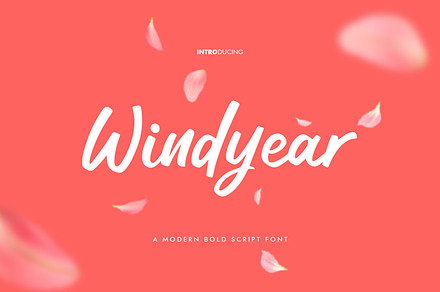 Windyear, a Script Font by khurasan