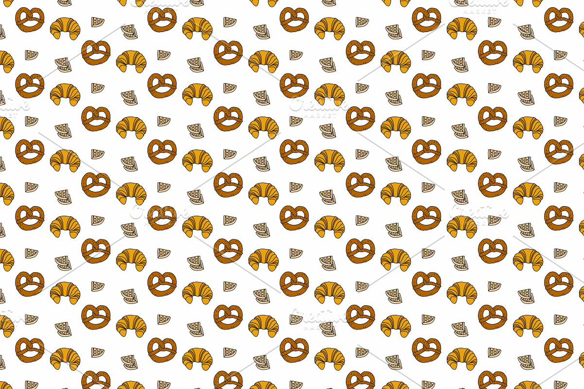 Set of patterns about breakfast, a Pattern Graphic by Lyolya Profitrolya (Photo 3 of 5)