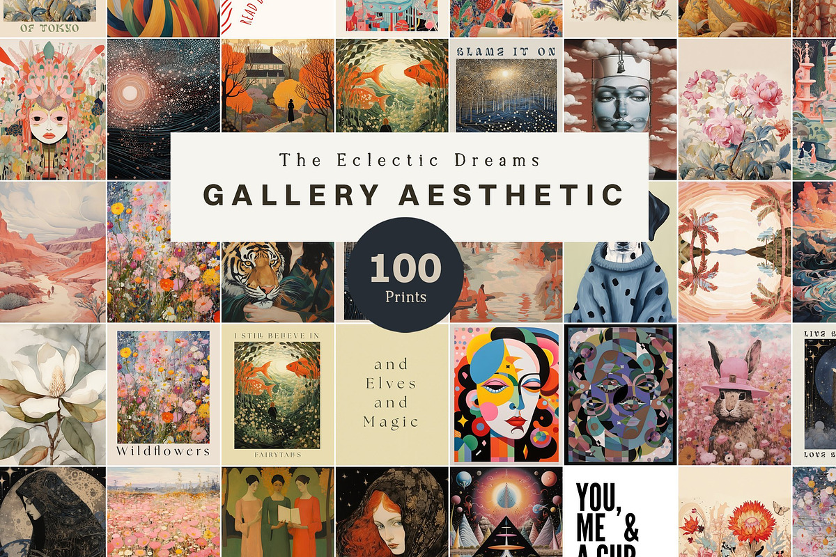 Art Prints Gallery Mega Collection, a Background Graphic by Laras Wonderland (Photo 3 of 18)