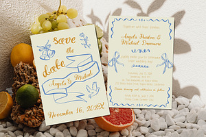 Whimsical Wedding Hand-drawn Vector