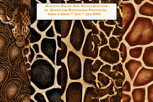 Giraffe Fur Animal Print Art Pattern