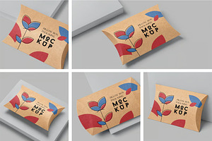 Pillow Box Mockups, a Packaging Mockup by megostudi0