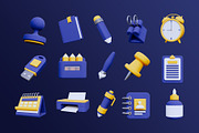 Office Tools 3D Icons Pack, an Object 3D Model by deviapuspitasari2 (Thumbnail 2 of 3)