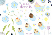 Blue Flower Baby Shower - Daisy, an Illustration by Euonia Meraki (Thumbnail 2 of 8)