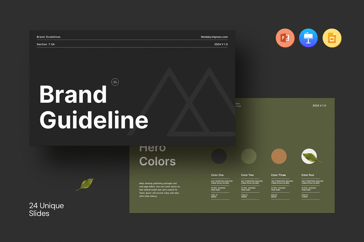 Brand Guideline Presentation, a Templates & Theme by Slide_Genius1 (Photo 1 of 6)