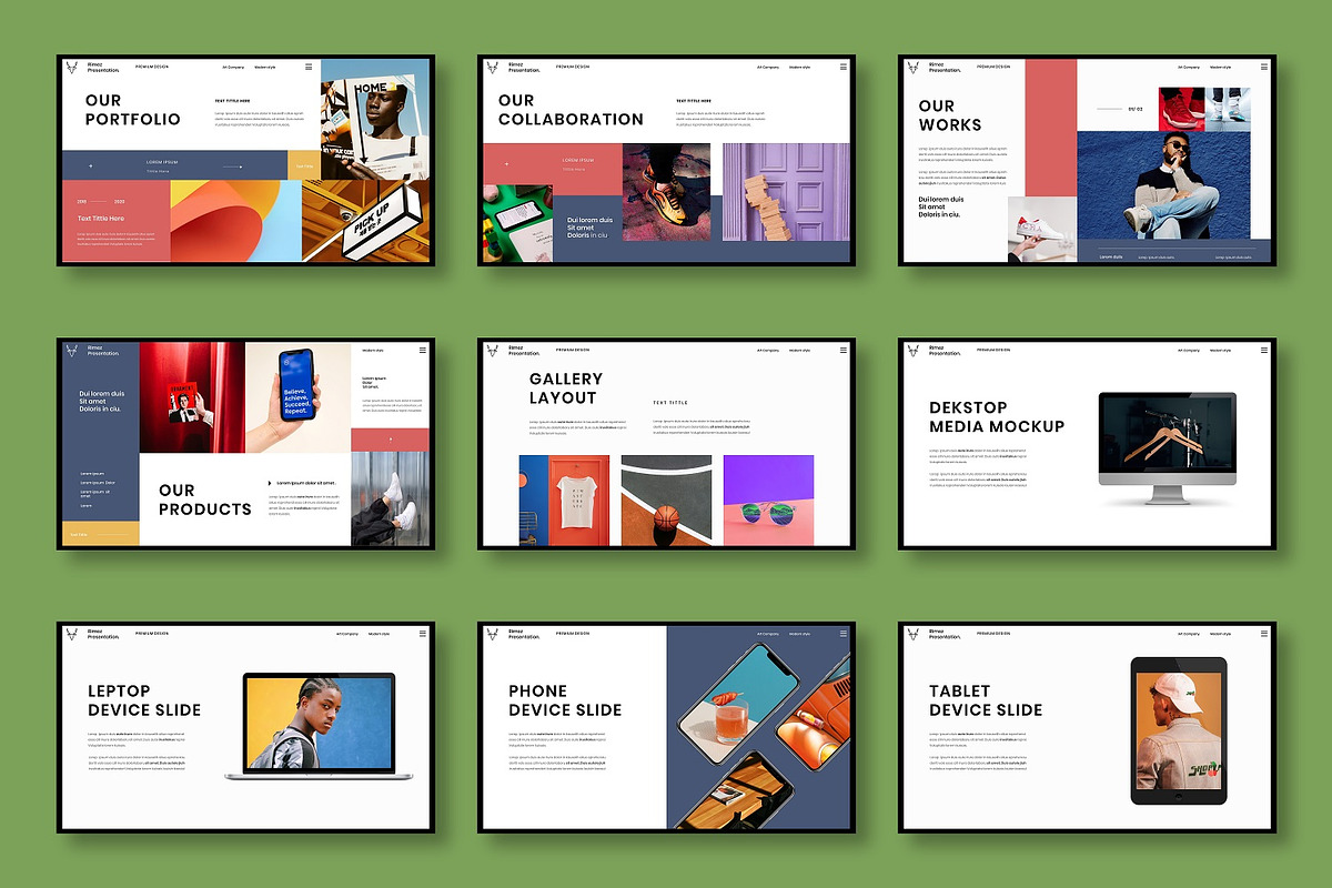 Rimez – Business PowerPoint Template, a Presentation Template by Dens Creative Studio (Photo 4 of 6)