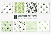 Panda Watercolor illustrations, an Animal Illustration by Fedulova Art (Thumbnail 3 of 11)