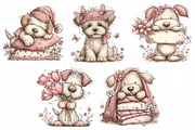 Whimsical Spring Dogs Clipart, an Illustration by Daily.Designs (Thumbnail 7 of 7)