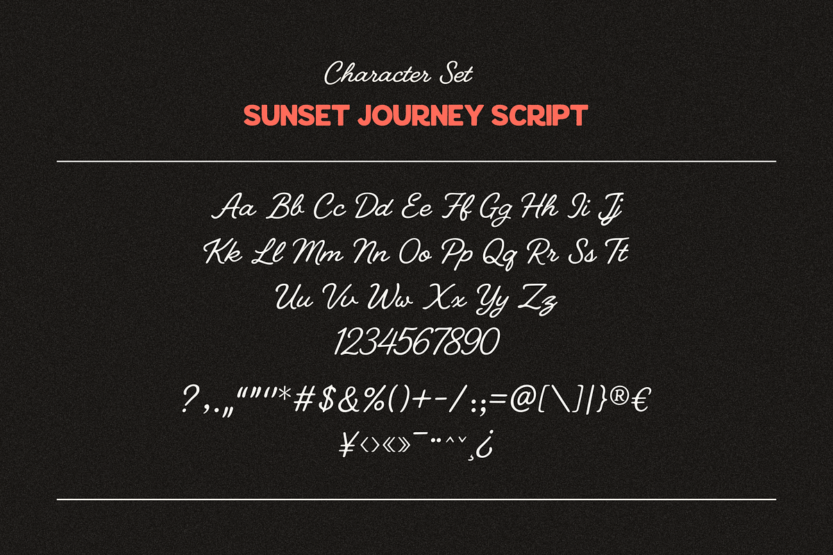 Sunset Journey – Sans & Script Duo, a Script Font by Creacy Studio (Photo 8 of 9)