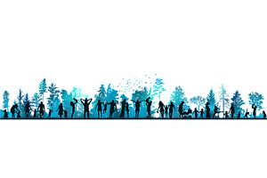 Silhouettes of people in nature, a Person Illustration by Nenahliadava Design