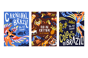 Carnival of Brazil set + backgrounds, a Decorative Illustration by PaperTrident (Thumbnail 4 of 6)