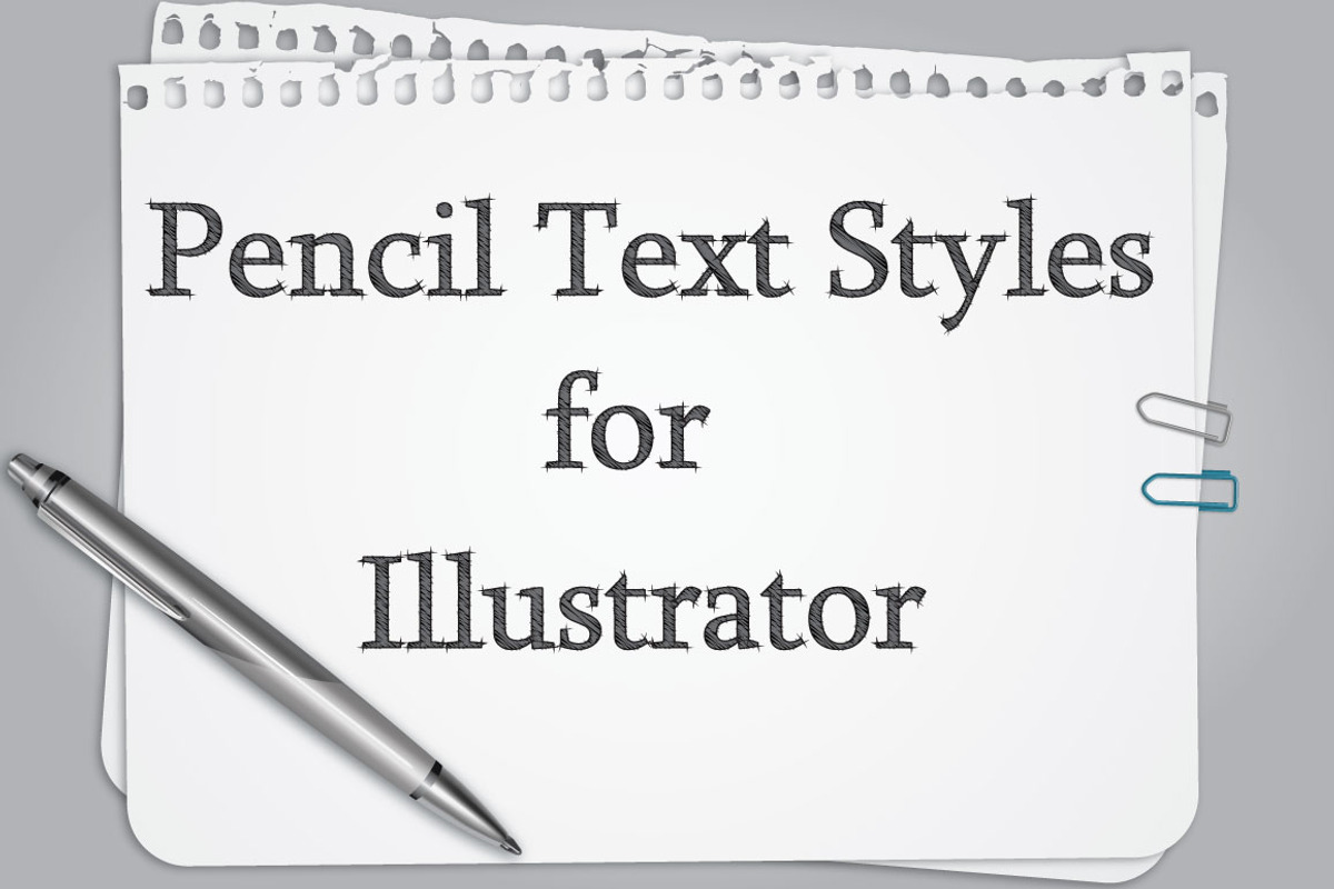 Pencil Text Styles, a Layer Style Add-On by Arys Design (Photo 1 of 2)