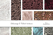 Lace on Velvet Patterns & Textures, a Pattern Graphic by Zeesi Design Garden (Thumbnail 2 of 11)