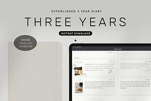 3 Years Digital Diary Goodnotes