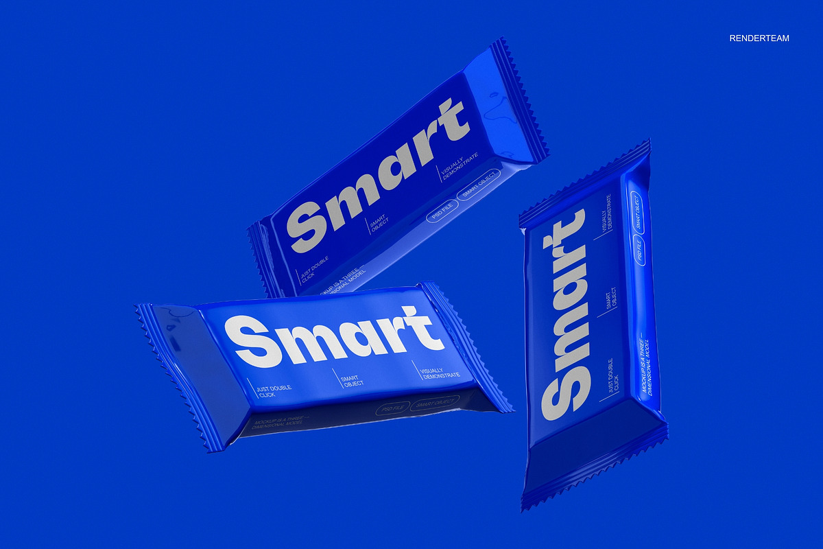 Snack Bar Mockup Set, a Packaging Mockup by Renderteam (Photo 3 of 12)