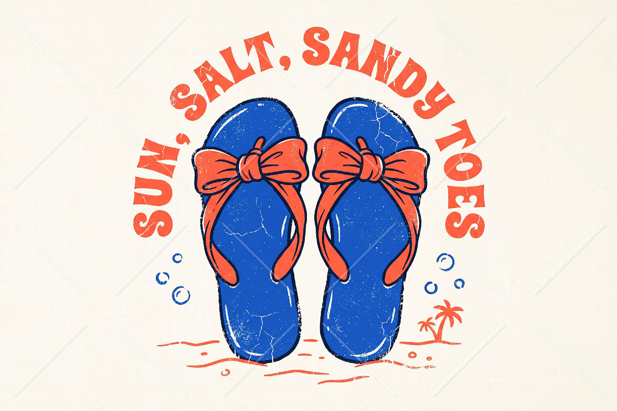 Summer PNG Sandy Toes Flip Flop, a Seasonal Illustration by Canvas Craft (Photo 1 of 6)