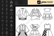 100 Procreate Chibi Clothes Stamp, a Brush Add-On by DrawingStoryShop (Thumbnail 5 of 5)