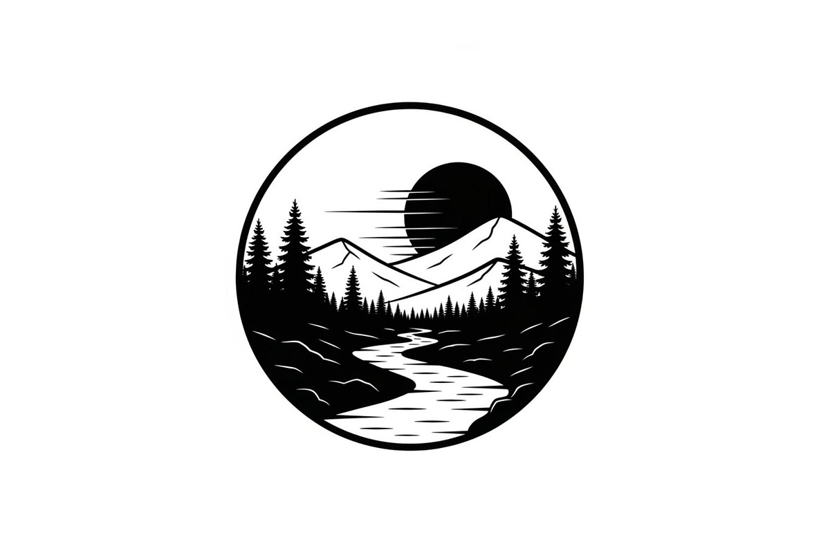 Nature Landscape Silhouette Vector B, an Illustration by Designer_Momina (Photo 37 of 51)