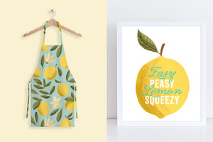 Lovely Lemons Clip Art Patterns