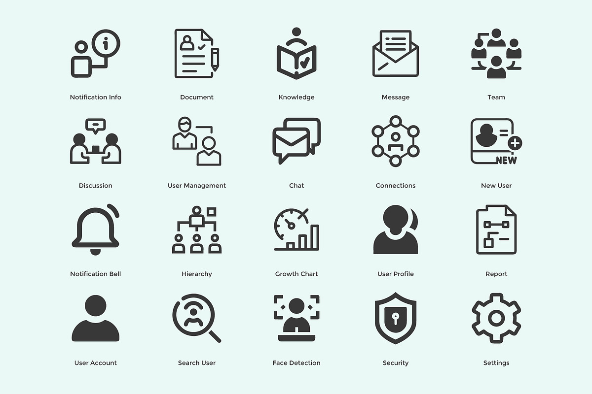 60 Business & Admin Line Icons Pack, an Outline Icon by taieefbakshi (Photo 5 of 6)