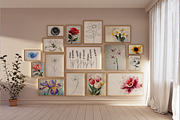 Flower Wall Art Collection, an Illustration by PrintablesByFranklyn (Thumbnail 2 of 9)
