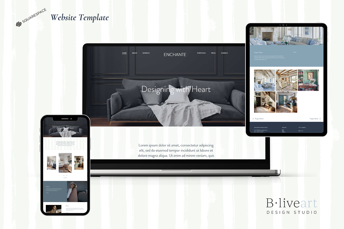 Enchanté Squarespace 7.1 Template, a Squarespace Template by Beliveart Studio (Photo 1 of 4)