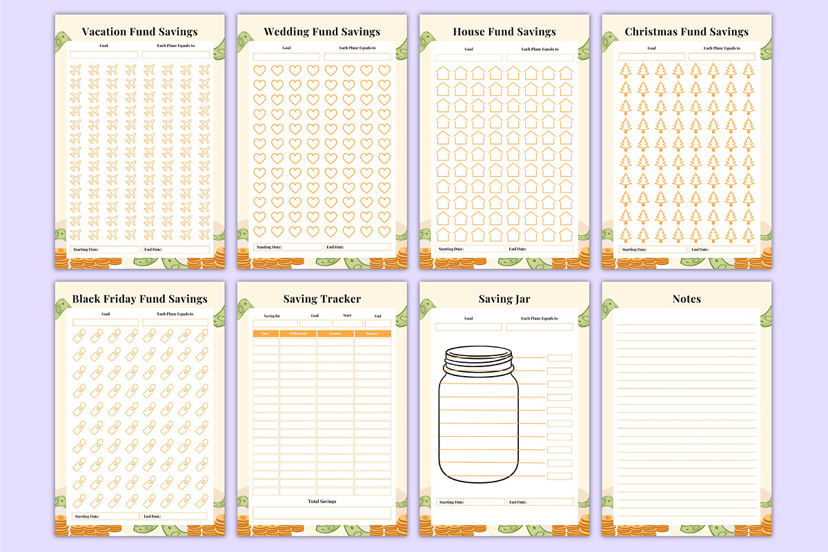 2026 Money Saving Challenges Book, a Stationery Template by Mustafiz (Photo 8 of 8)