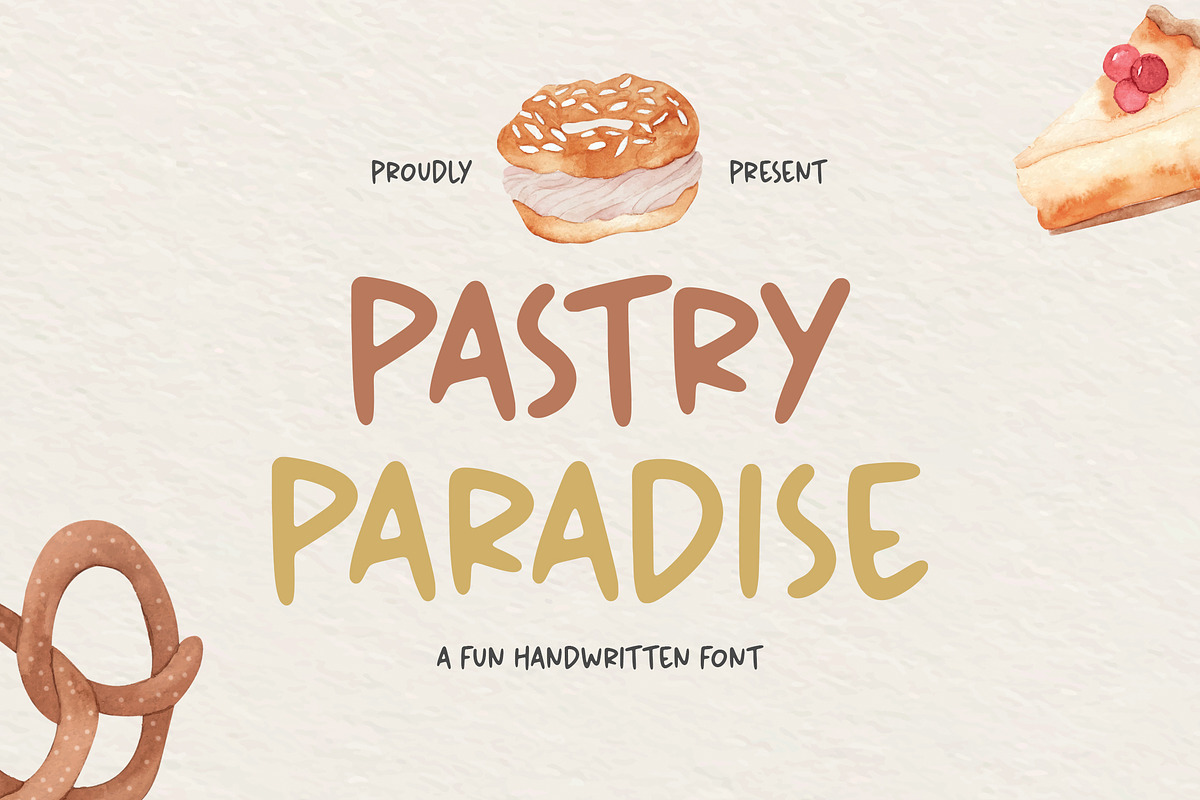 Pastry Paradise - Fun Handwritten, a Handwritten Font by Timurtype (Photo 1 of 7)