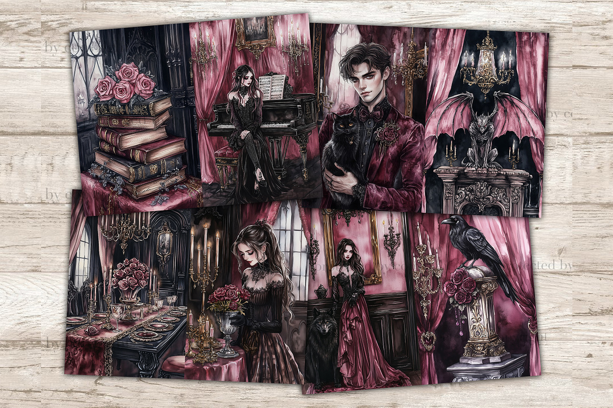 Haunted Mansion Junk Journal Pages, a Person Illustration by GlamArtZhanna (Photo 5 of 10)