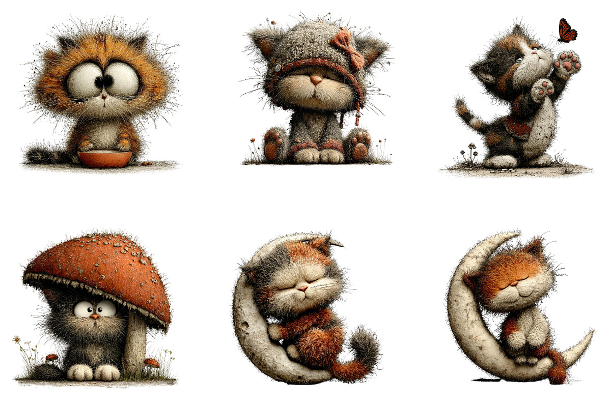 Kitten Watercolor Clipart, a Seasonal Illustration by CreationArt (Photo 2 of 5)