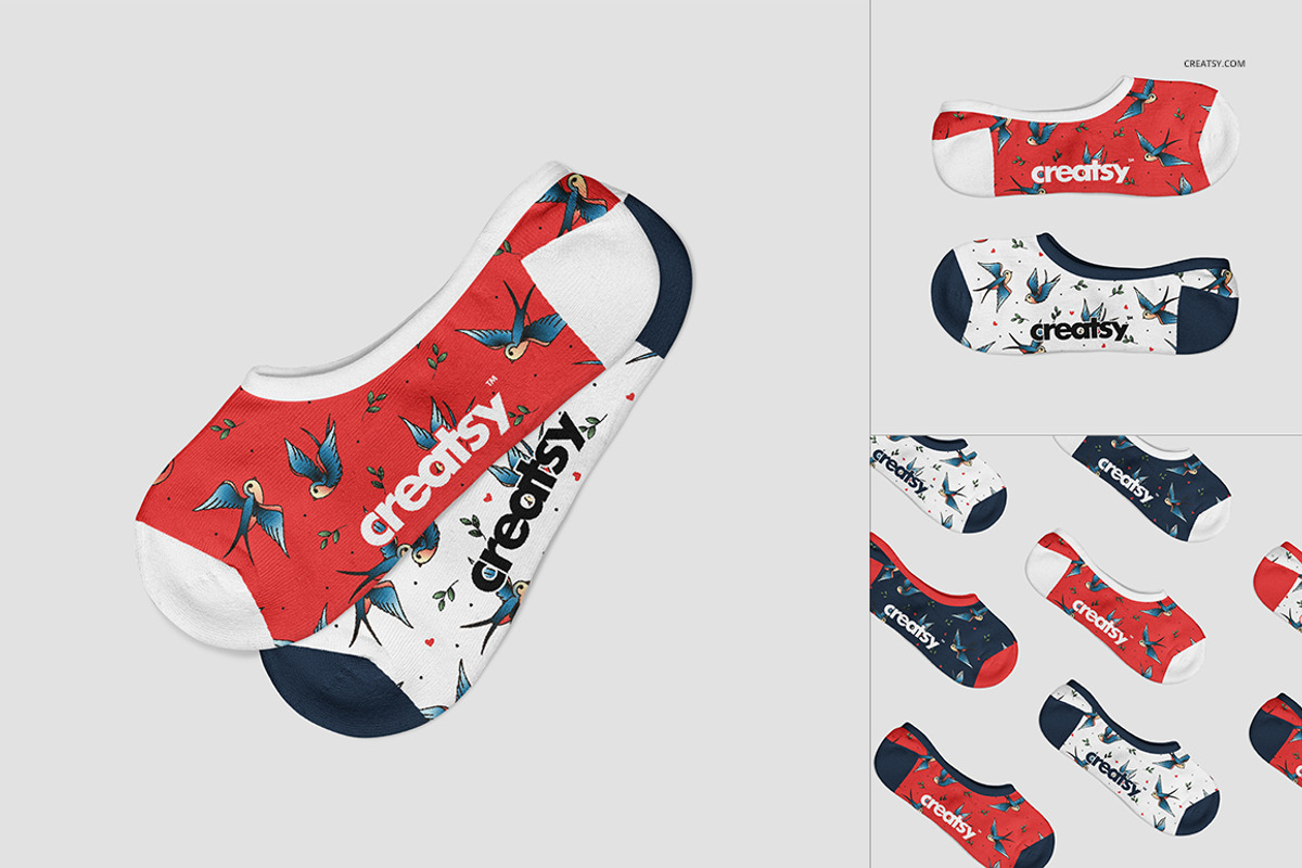 No show Socks Mockup Set, a Product Mockup by Creatsy (Photo 4 of 8)