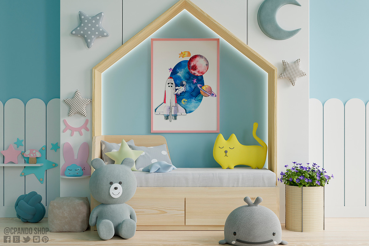 Space travel hand painted clipart, a Technology Illustration by CpandoShop (Photo 3 of 4)