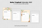 Boho Calendar Template 2021, a Stationery Template by Rose Design (Thumbnail 6 of 6)